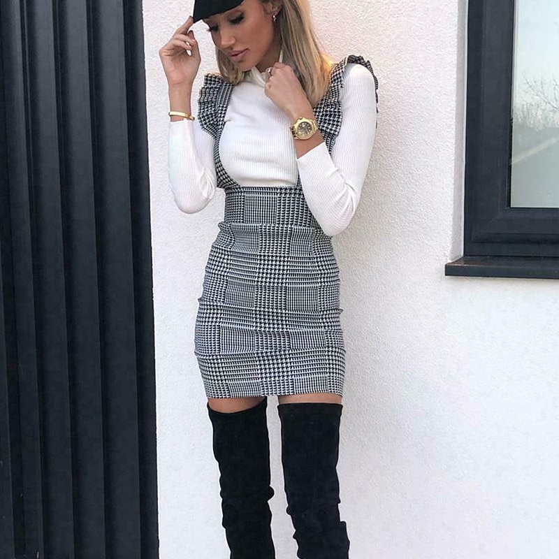 Women's Ruffled High Waist Dress