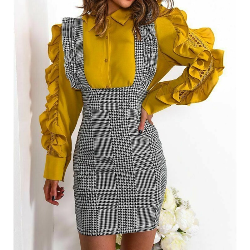 Women's Ruffled High Waist Dress