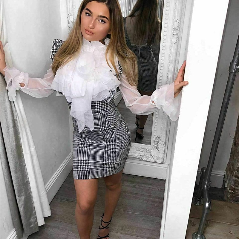 Women's Ruffled High Waist Dress