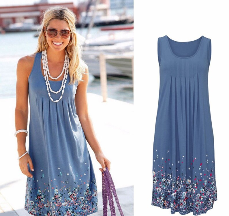 Women's Plus Size Floral Print Summer Dress