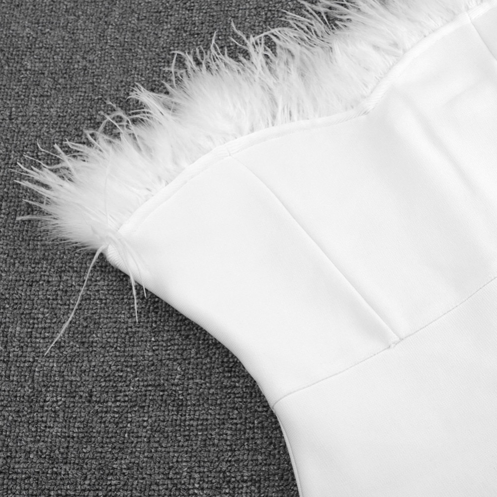 Women's Fur Trim Party Dress