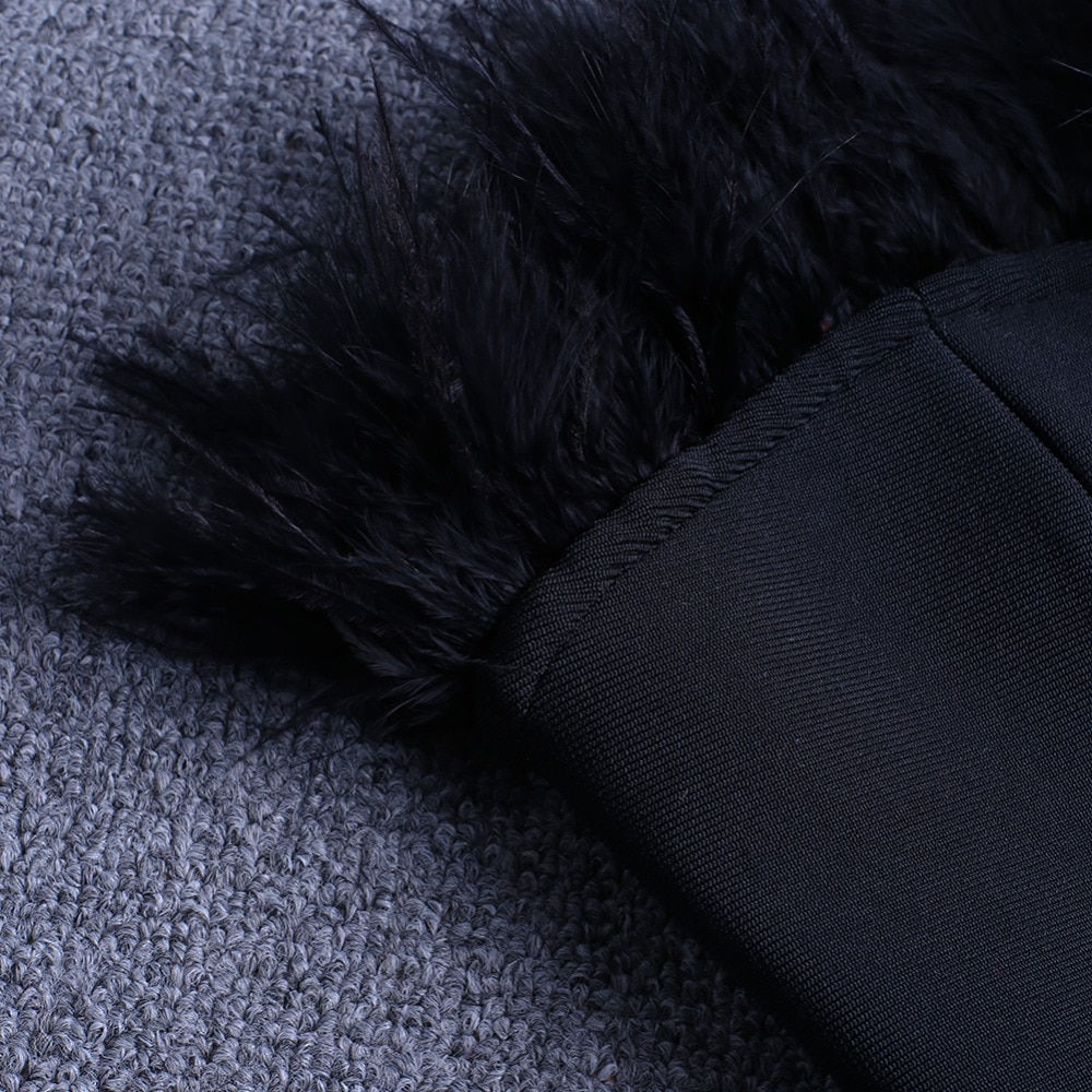 Women's Fur Trim Party Dress