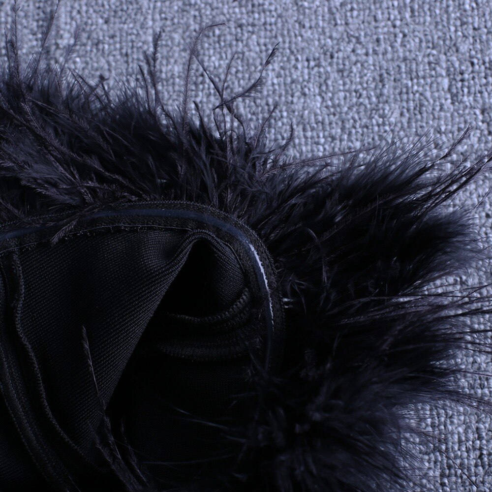 Women's Fur Trim Party Dress