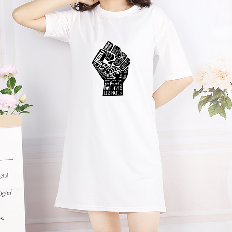 Women's Black Lives Matter Printed Loose Dress