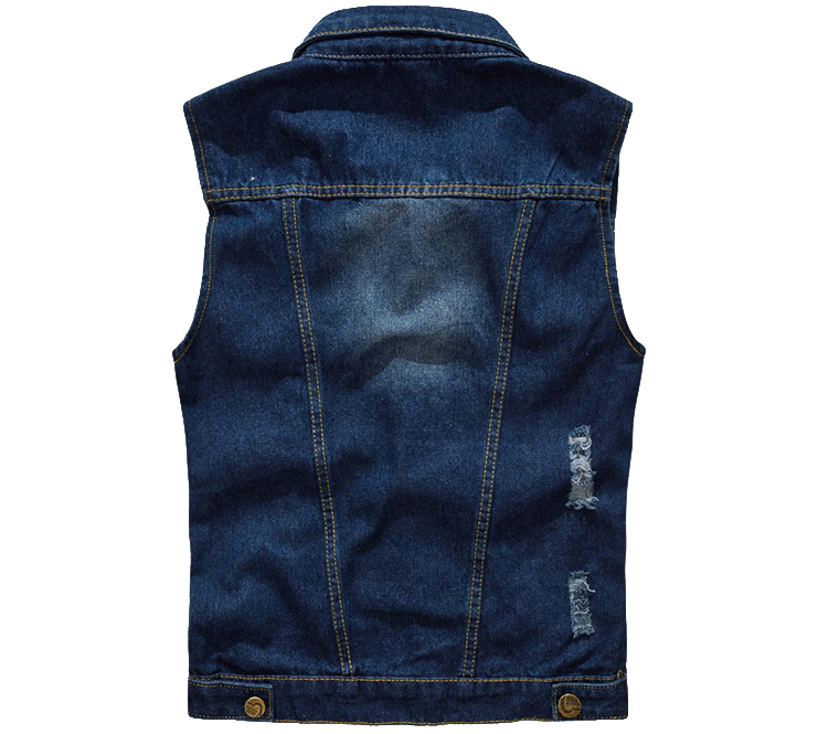 Men's Denim Vest in Blue Colors